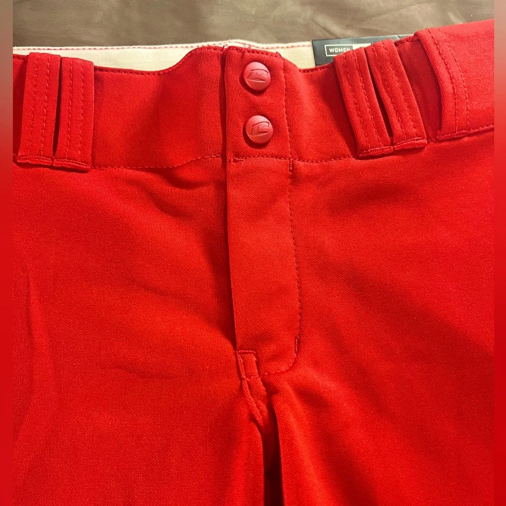 Red Athletic Softball Pants - Picture 2 of 6